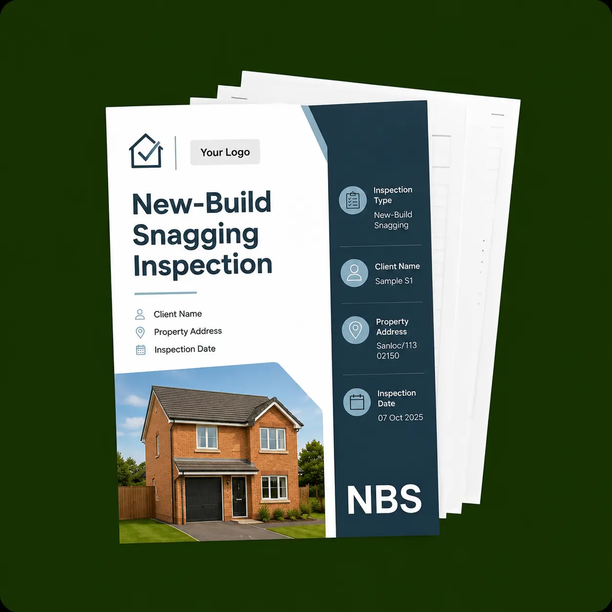 New-build snagging report template