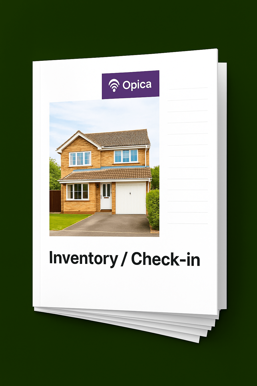 Inventory / Check-In Report Cover - Let