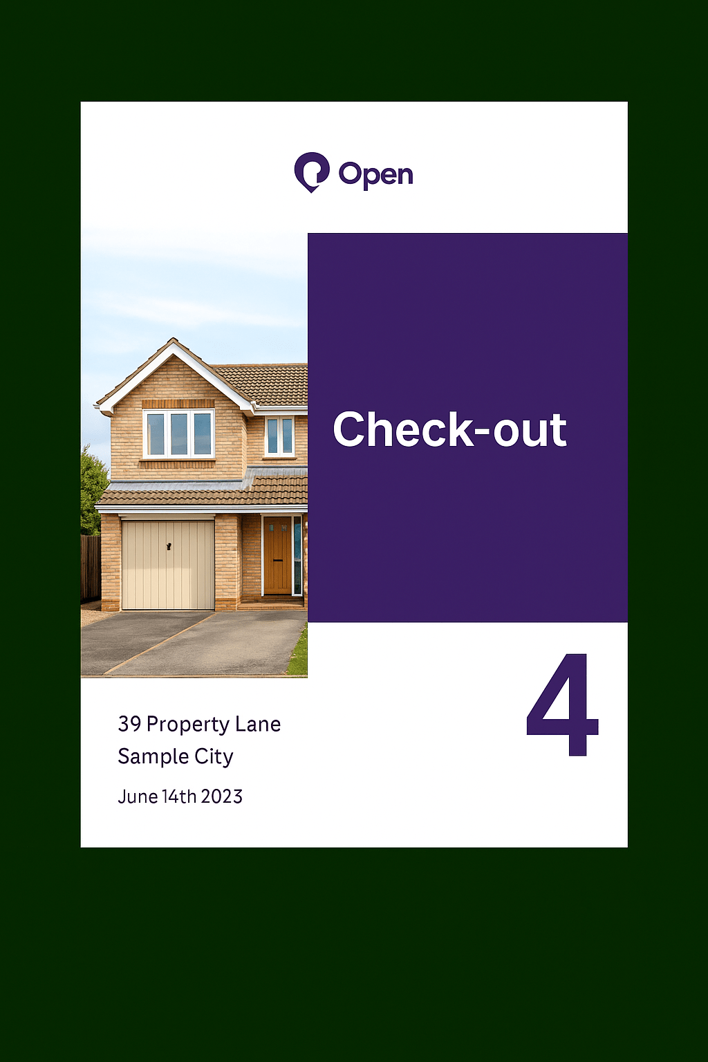 Check-out Report Cover - Let